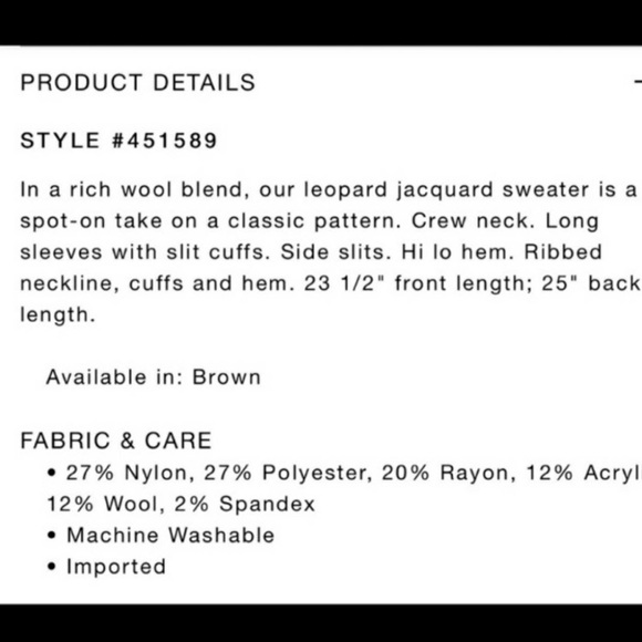 Ann Taylor Animal Print Sweater - Picture 3 of 7